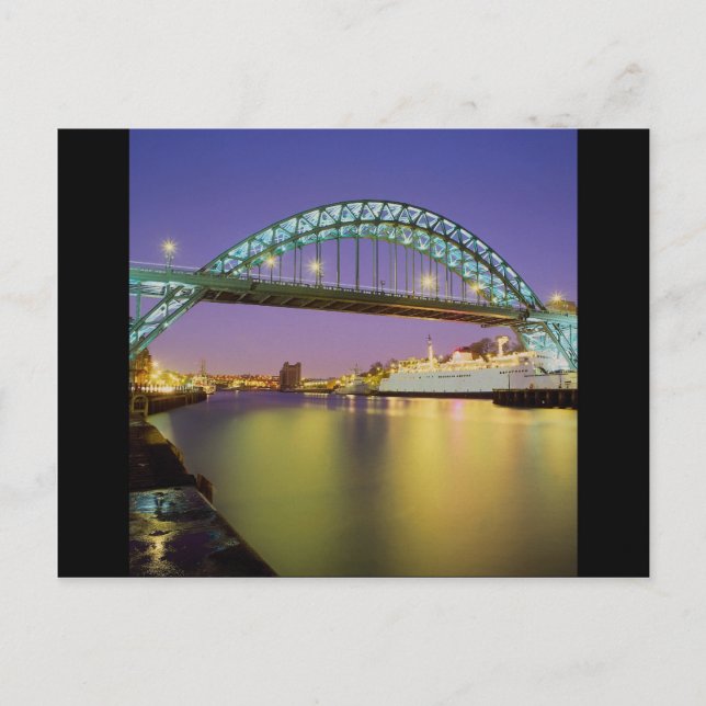 Carte Postale Pont Tyne, Newcastle-Upon-Tyne, Angleterre (Devant)