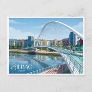 Carte Postale Pont Zubizuri Bilbao Espagne