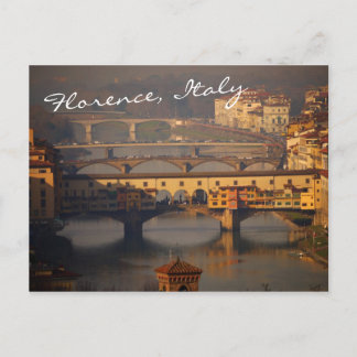 Carte Postale Ponte Vecchio et Ponts de Florence, Italie
