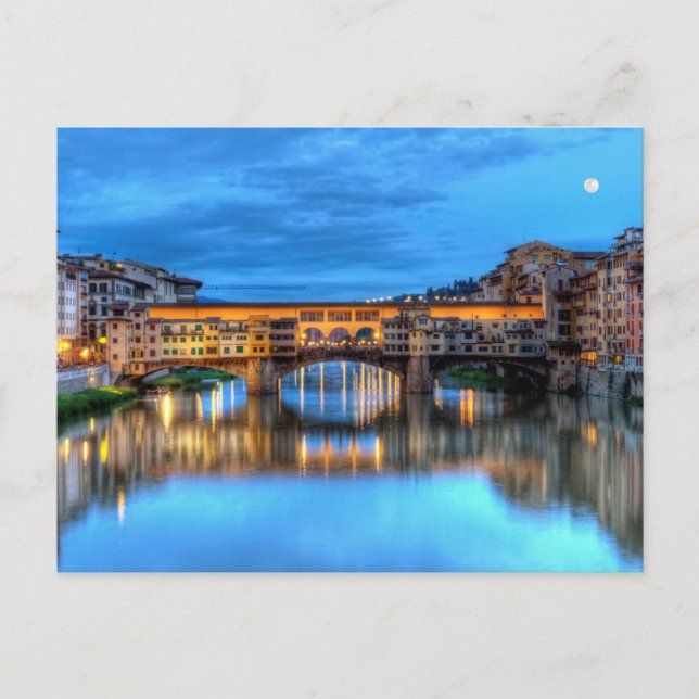 Carte Postale Ponte vecchio pont à Florence, Italie (Devant)