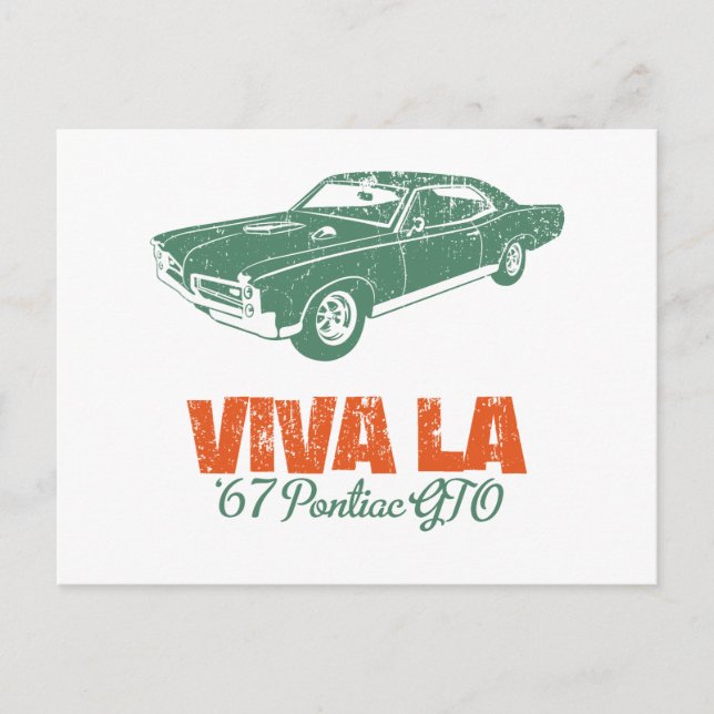 Carte Postale Pontiac GTO 1967 (Devant)