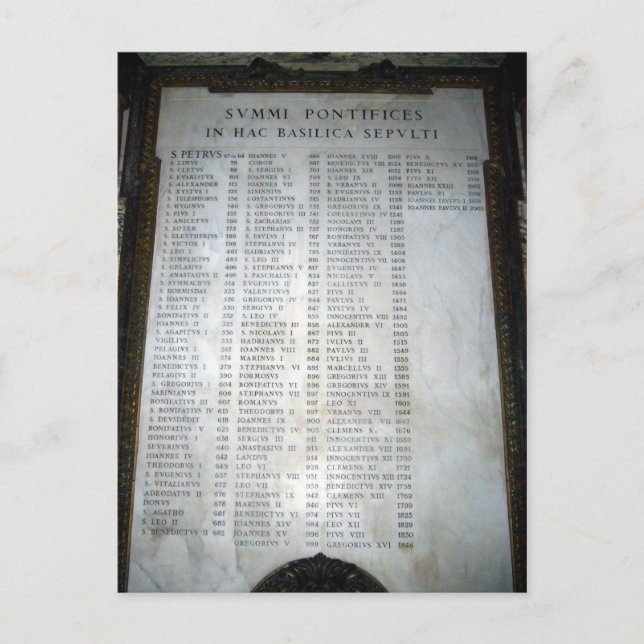 Carte Postale pontife (Devant)