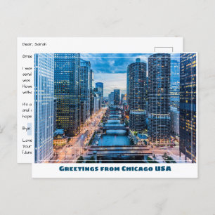 Carte Postale Ponts Chicago