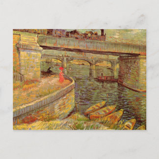 Carte Postale Ponts sur la Seine à Asnieres par van Gogh