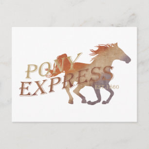 Carte Postale Pony Express Vintage