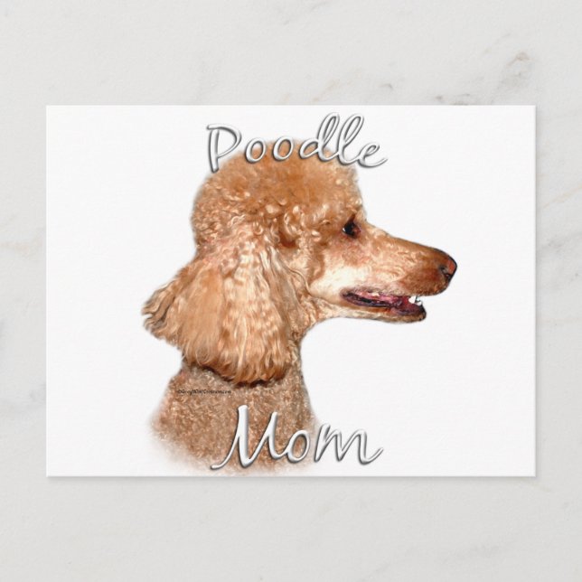 Carte Postale Poodle (abricot) Maman 2 (Devant)
