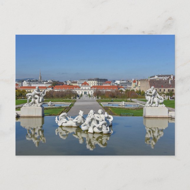 Carte Postale Pool du Palais du Belvédère, Vienne, Autriche (Devant)