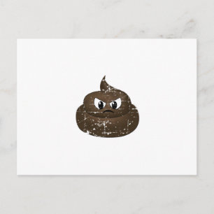 Carte Postale Poop de dessin en colère