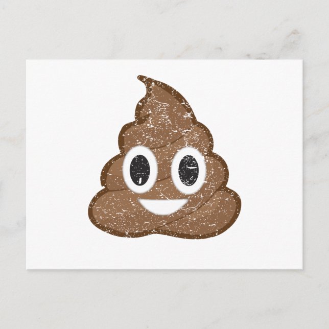 Carte Postale Poop émoji vintage (Devant)