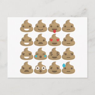 Carte Postale poop emojis