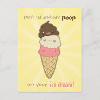 Carte Postale Poop motivationnel sur glace