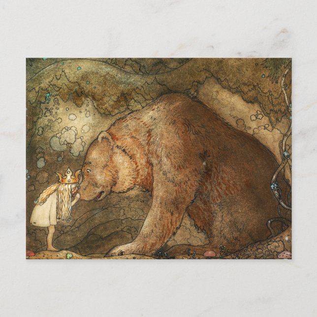 Carte Postale Poor Little Bear, 1912 par John Bauer (Devant)