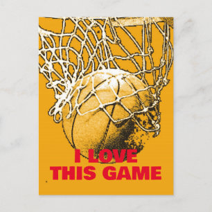 Carte Postale Pop Art Basketball Aimer Ce Jeu