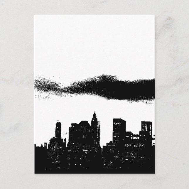 Carte Postale Pop Art Black White New York City (Devant)