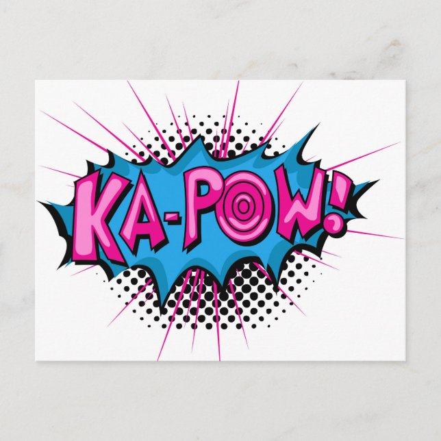 Carte Postale Pop Art Comic Ka-Pow ! (Devant)
