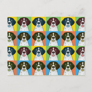 Carte Postale Pop-Art de dessin de Chien à poing court allemand