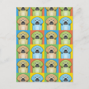 Carte Postale Pop-Art de dessin de chien de poule