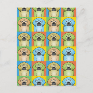 Carte Postale Pop-Art de dessin de chien de poule