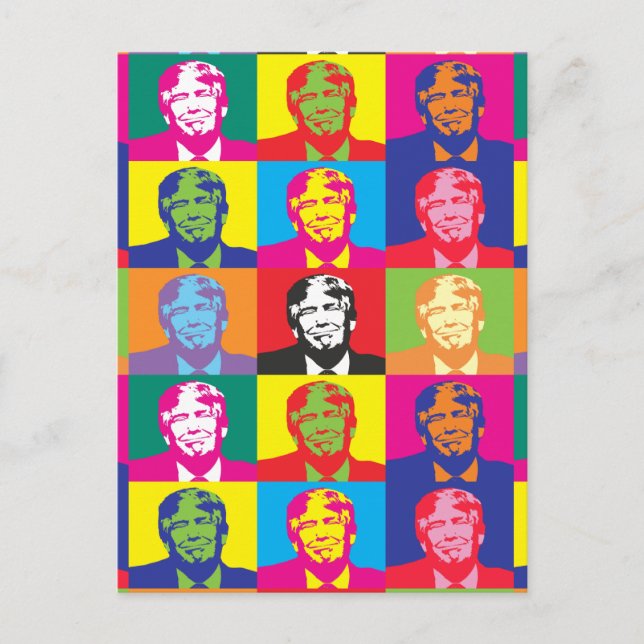 Carte postale Pop Art de Donald Trump (Devant)