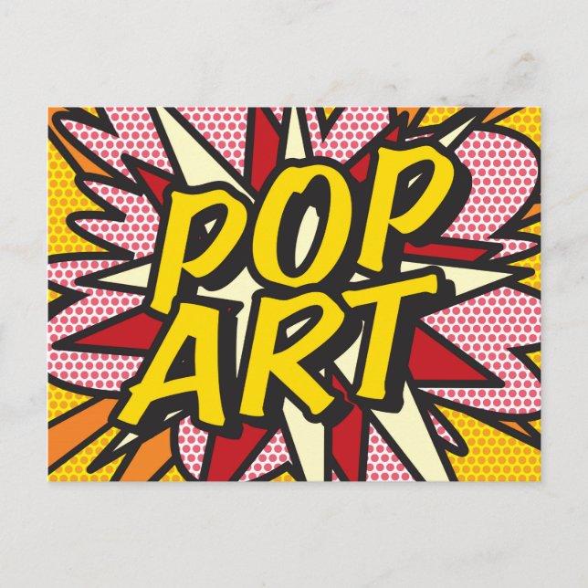 Carte Postale POP ART Fun Retro Comédie Livre Pop Art (Devant)