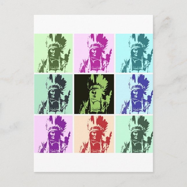 Carte Postale Pop Art Geronimo (Devant)