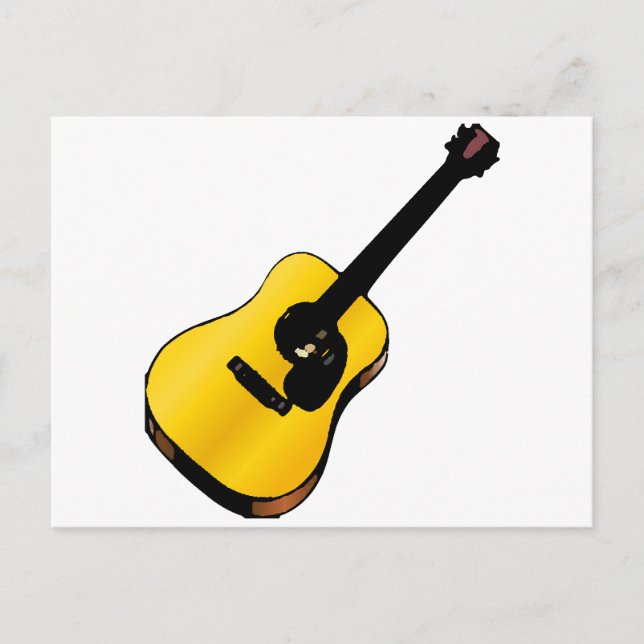 Carte Postale Pop Art Guitare (Devant)
