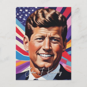 Carte Postale Pop Art Jack JFK John F. Kennedy