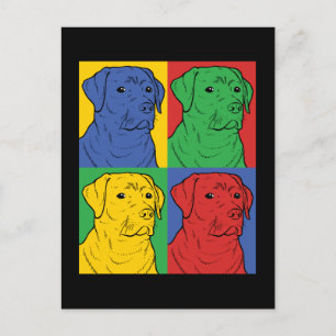 Carte Postale Pop Art Labrador Retriever