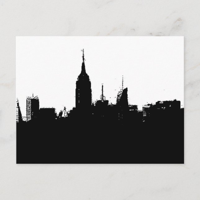 Carte postale Pop Art New York Skyline Silhouette (Devant)