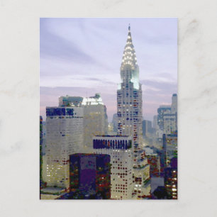 Carte Postale Pop Art Oil Paint Effet New York