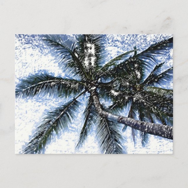Carte Postale Pop Art Palm Tree (Devant)