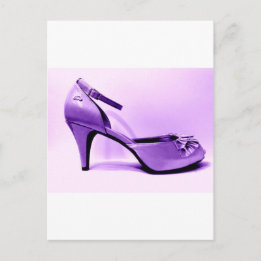 Carte Postale Pop Art Purple High Heel Chaussure Abstraite