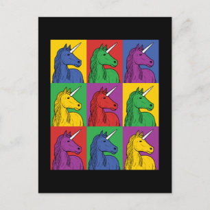 Carte Postale Pop Art Unicorn