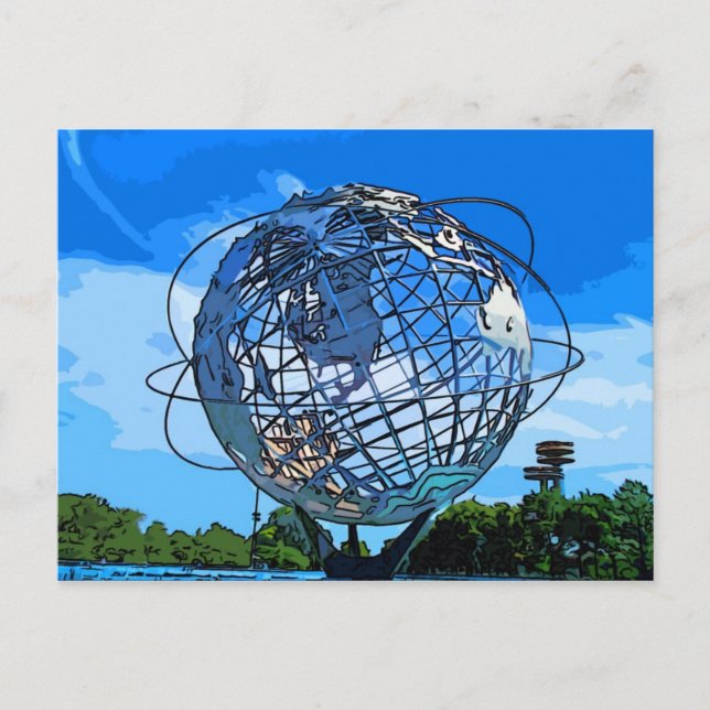 Carte Postale Pop Art Unisphere (Devant)