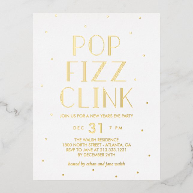 Carte postale Pop Fizz Clink Foil (Recto)