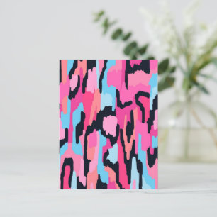 Carte Postale Pop rose Abstrait