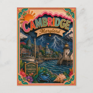 Carte Postale PopCut États Cambridge Maryland Art Papier