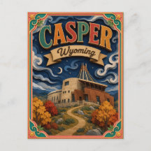 PopCut États Casper Wyoming Art Papier