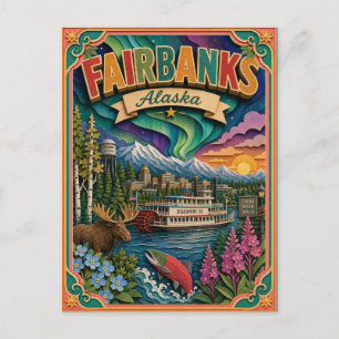 Carte Postale PopCut États Fairbanks Alaska Art Papier