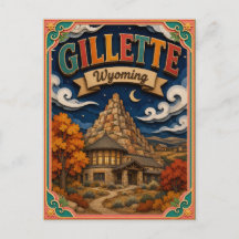 PopCut États Gillette Wyoming Art Papier