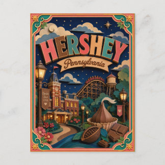 Carte Postale PopCut États Hershey Pennsylvanie Art Papier
