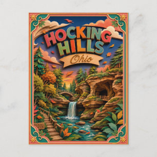 Carte Postale PopCut États Hocking Hills Ohio Art Papier