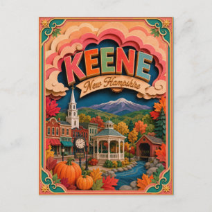Carte Postale PopCut États Keene New Hampshire Art Papier