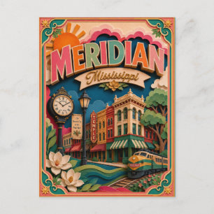 Carte Postale PopCut États Méridien Mississippi Art Papier