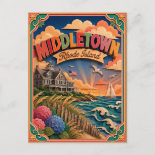 Carte Postale PopCut États Middletown Rhode Island Art Papier