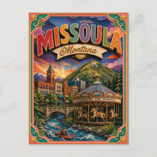 Carte Postale PopCut États Missoula Montana Art Papier 