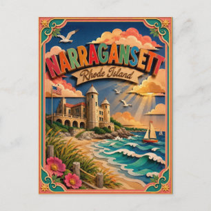 Carte Postale PopCut États Narragansett Rhode Island Art Papier