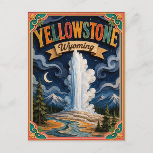 Carte Postale PopCut États Parc national de Yellowstone Wyoming