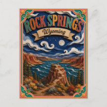 PopCut États Rock Springs Wyoming Art Papier