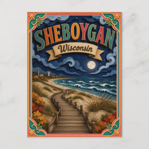 Carte Postale PopCut États Sheboygan Wisconsin Art Papier
